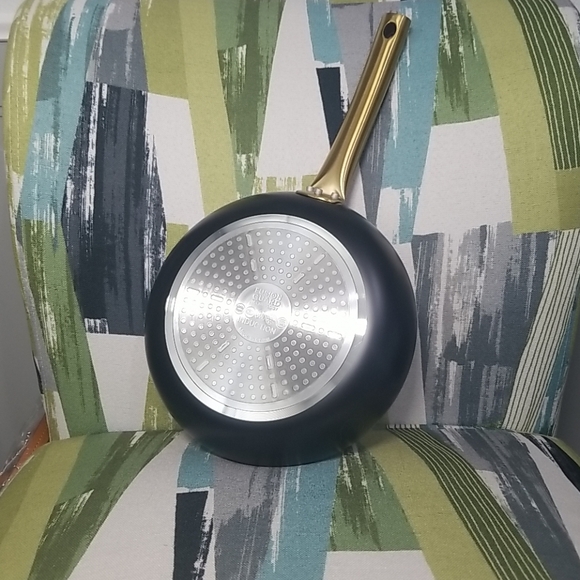 Parini Golden Chef Cookware Non-Stick 9.5" Fry Pan 18K Gold Infused Coating NIB - Picture 12 of 12